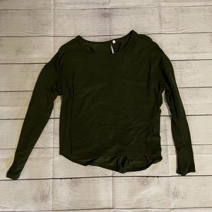 Green Long Sleeve Top